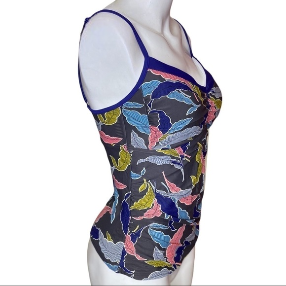 Boden Leaf Tankini TOP Size 8 - Picture 4 of 9